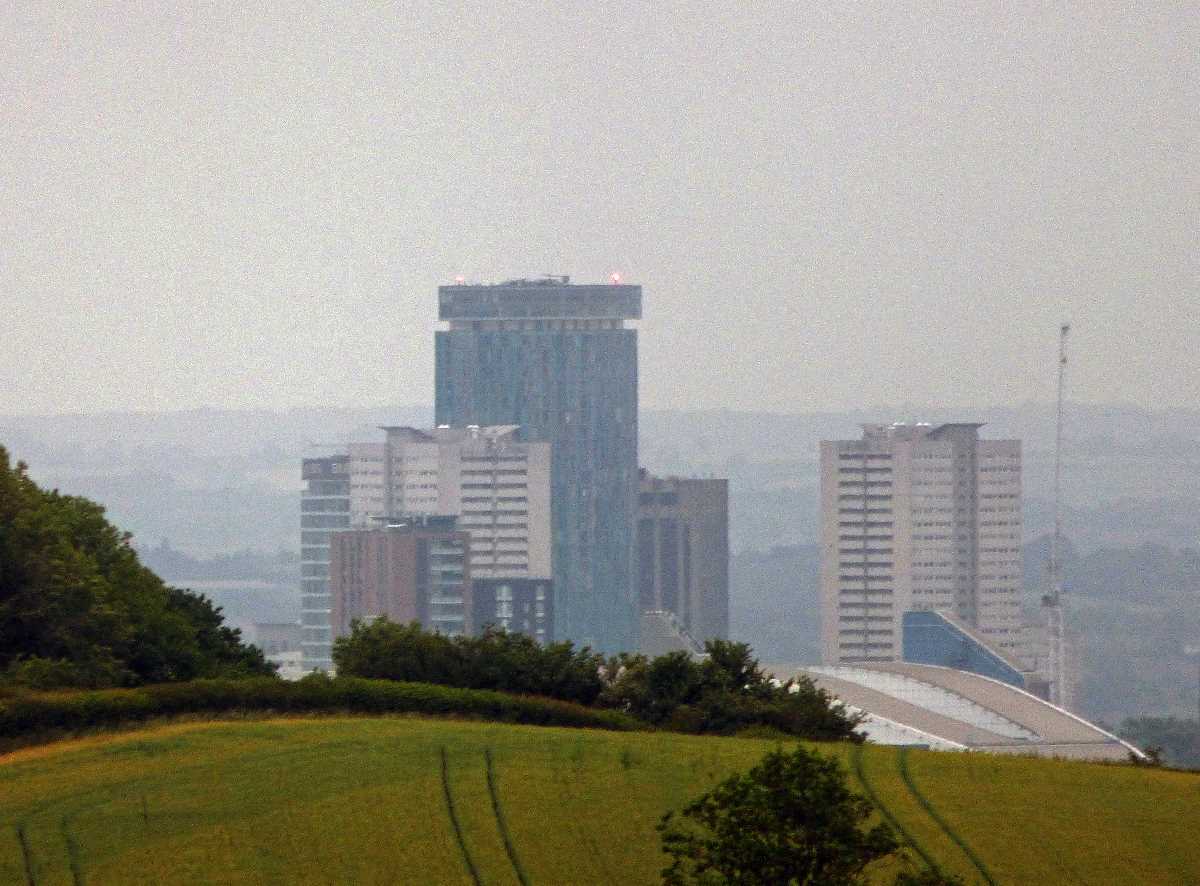 Birmingham skyline from the Waseley Hills Country Park (June 2020)